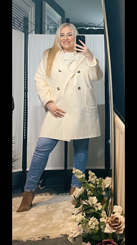 THE CHLOE COAT - CREAM